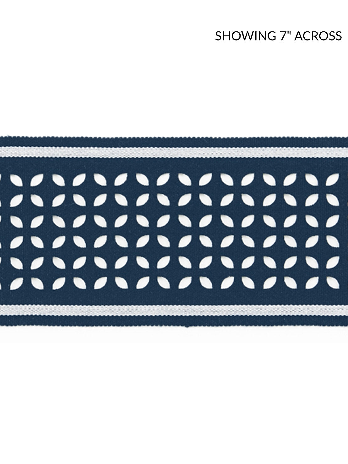 Cassis Laser Cut Tape - Navy - Scalamandre Trim