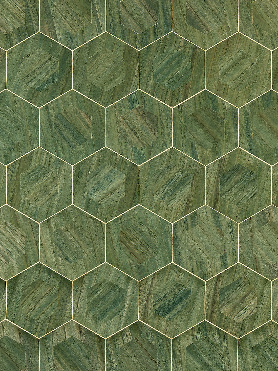 Hexad - Verdant - Scalamandre Wallpaper