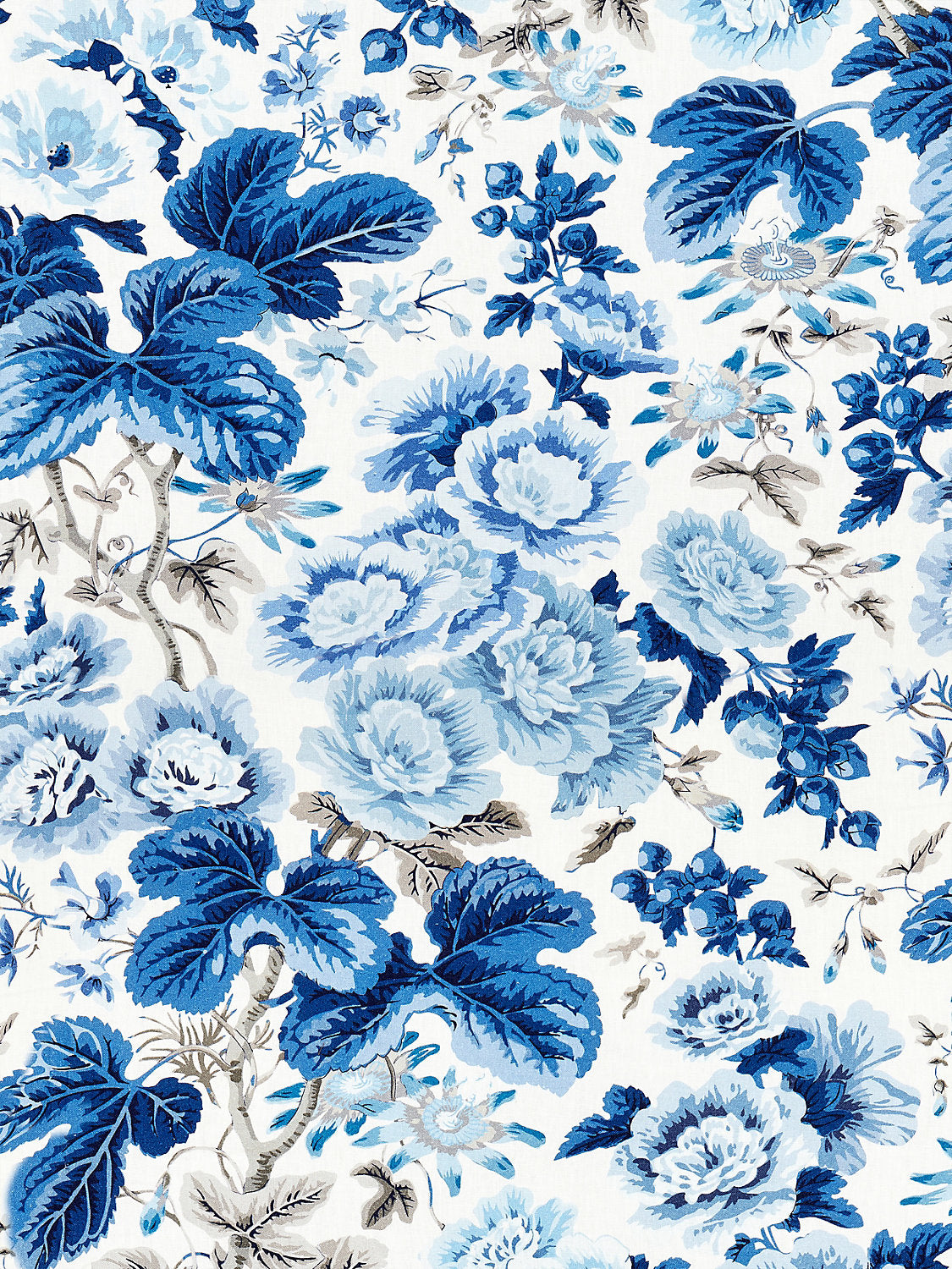 Highgrove Linen Print - Porcelain - Scalamandre Fabric
