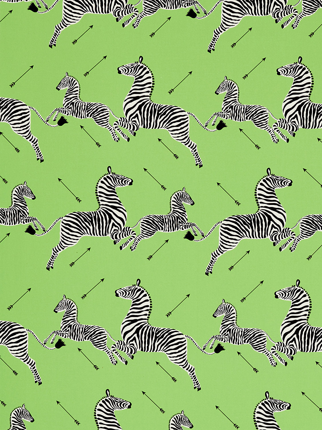 Zebras Petite - Lime - Scalamandre Fabric