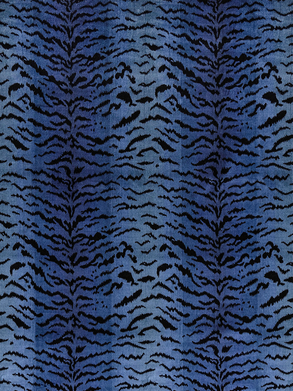 Tigre | Silk - Blues & Black - Scalamandre Fabric