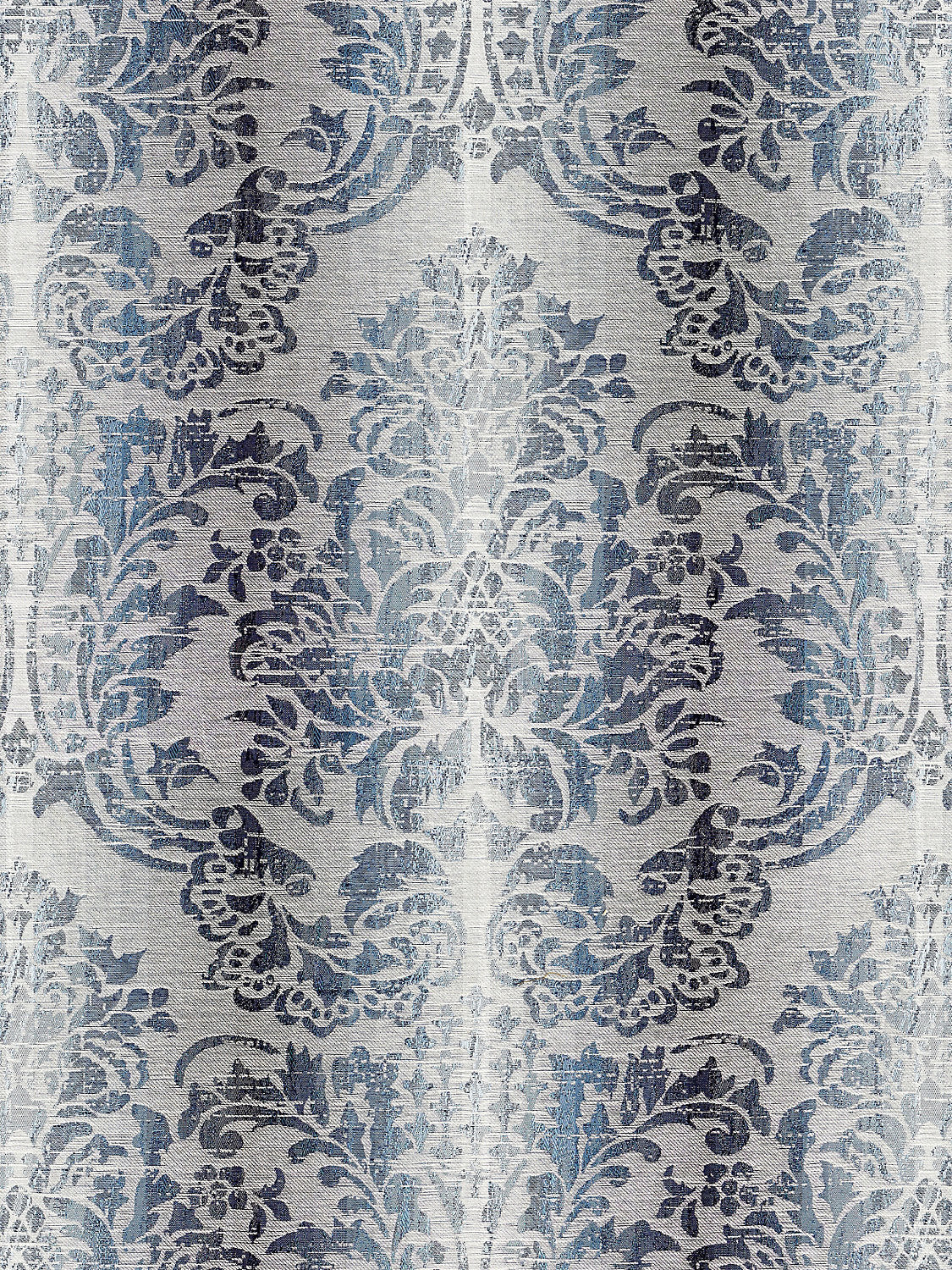 Sorrento Linen Damask - Indigo - Scalamandre Fabric