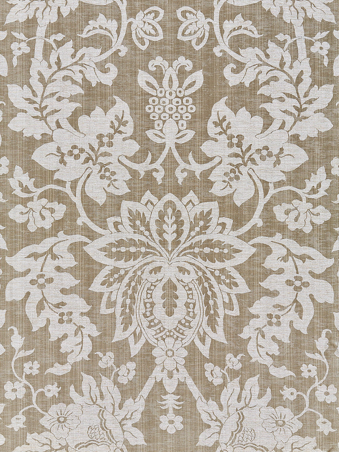 Metalline Damask - Smoke - Scalamandre Fabric