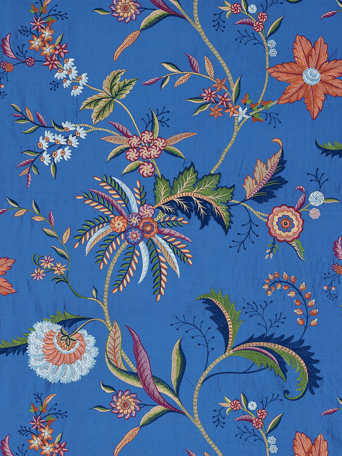 Seraphine Embroidered Silk - Royal Multi