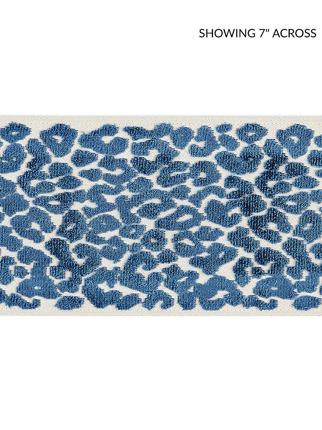Leopard Velvet Tape - Indigo - Scalamandre Trim