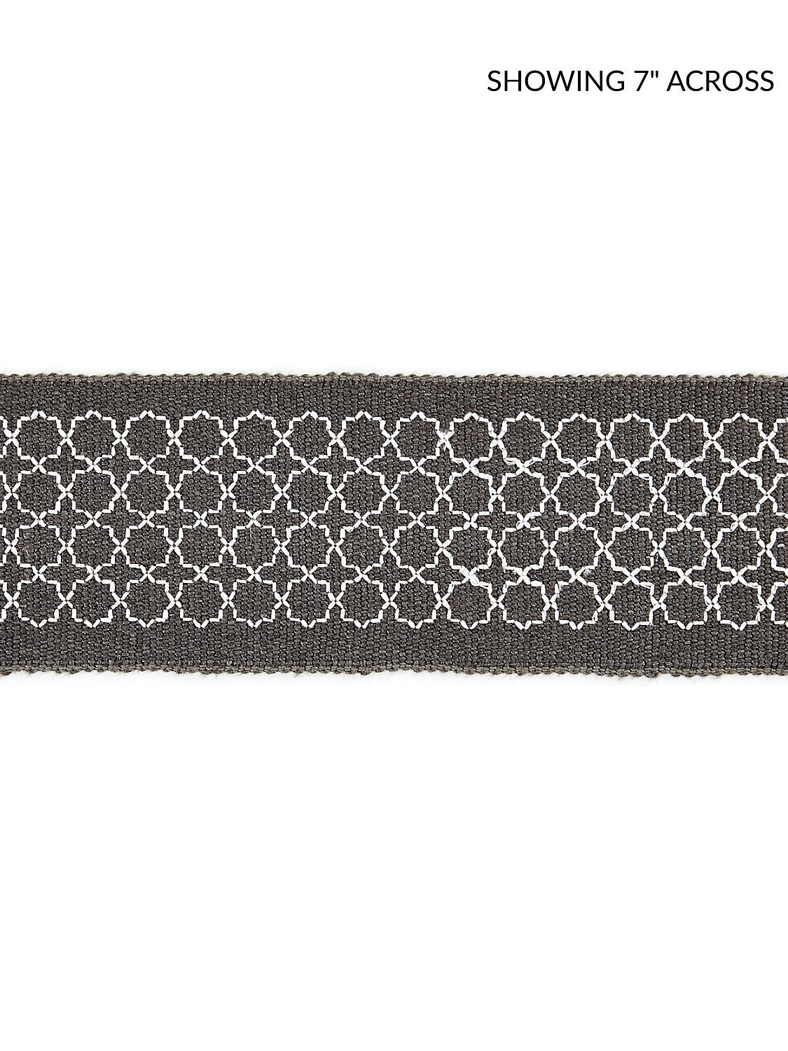 Seville Embroidered Tape - Charcoal - Scalamandre Trim