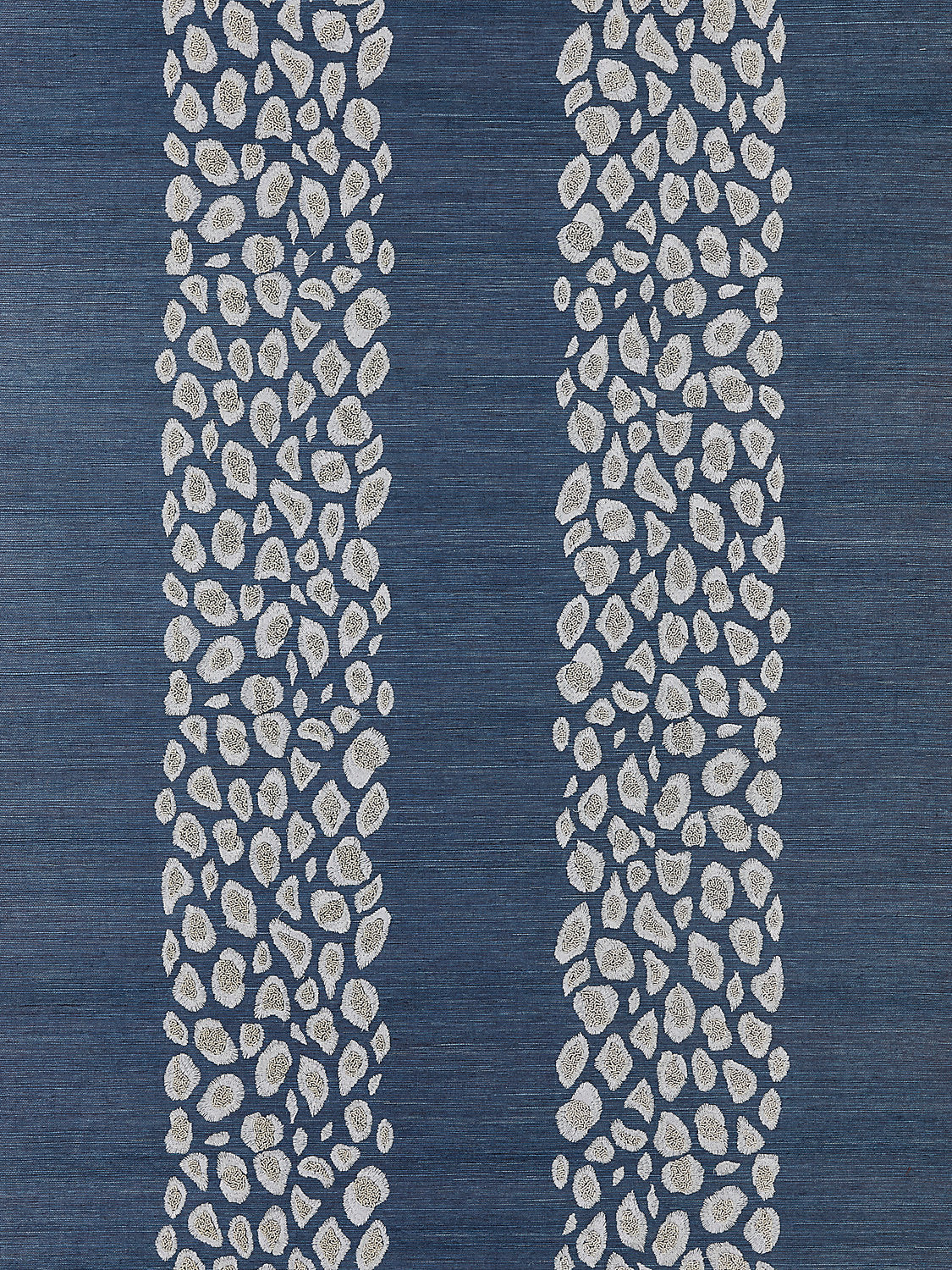 Catwalk Embellished Grasscloth - Midnight - Scalamandre Wallpaper