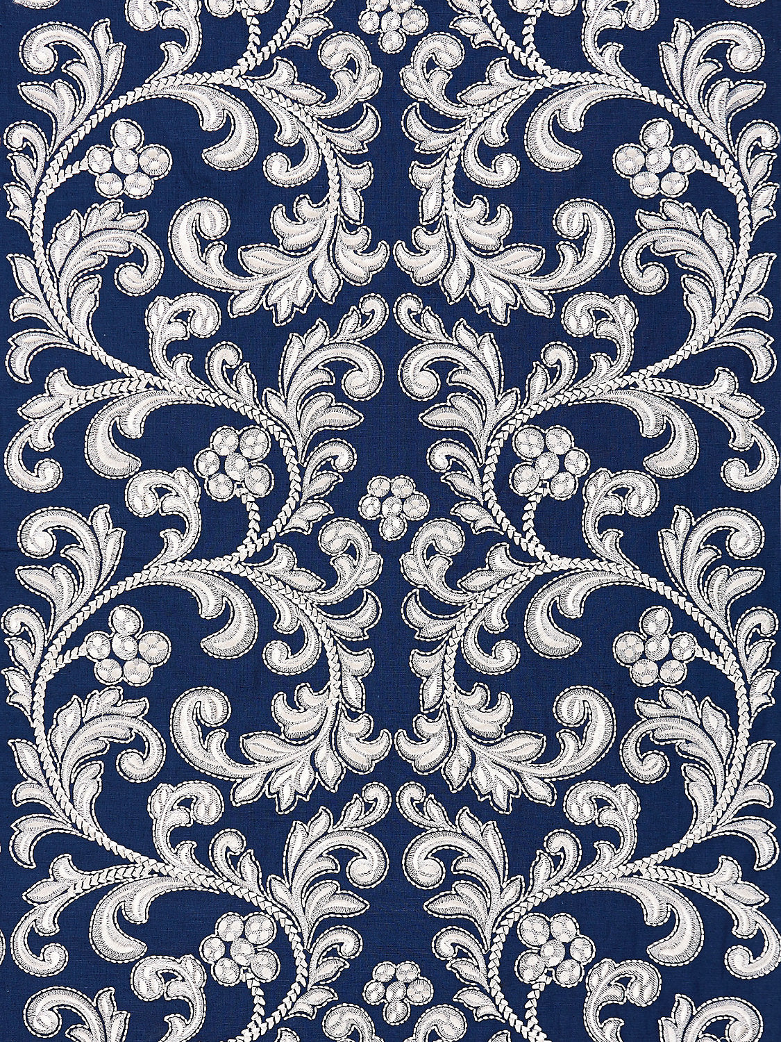 Chiara Embroidery - Indigo - Scalamandre Fabric