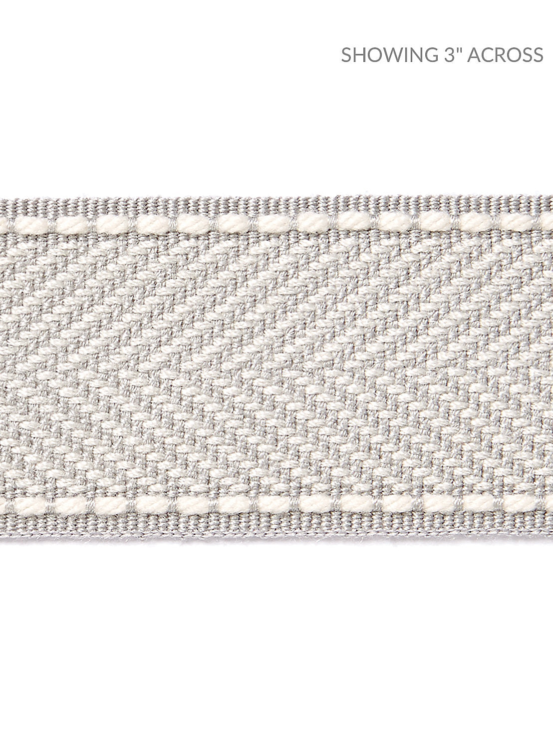 Montauk Herringbone Tape - Silver Grey - Scalamandre Trim