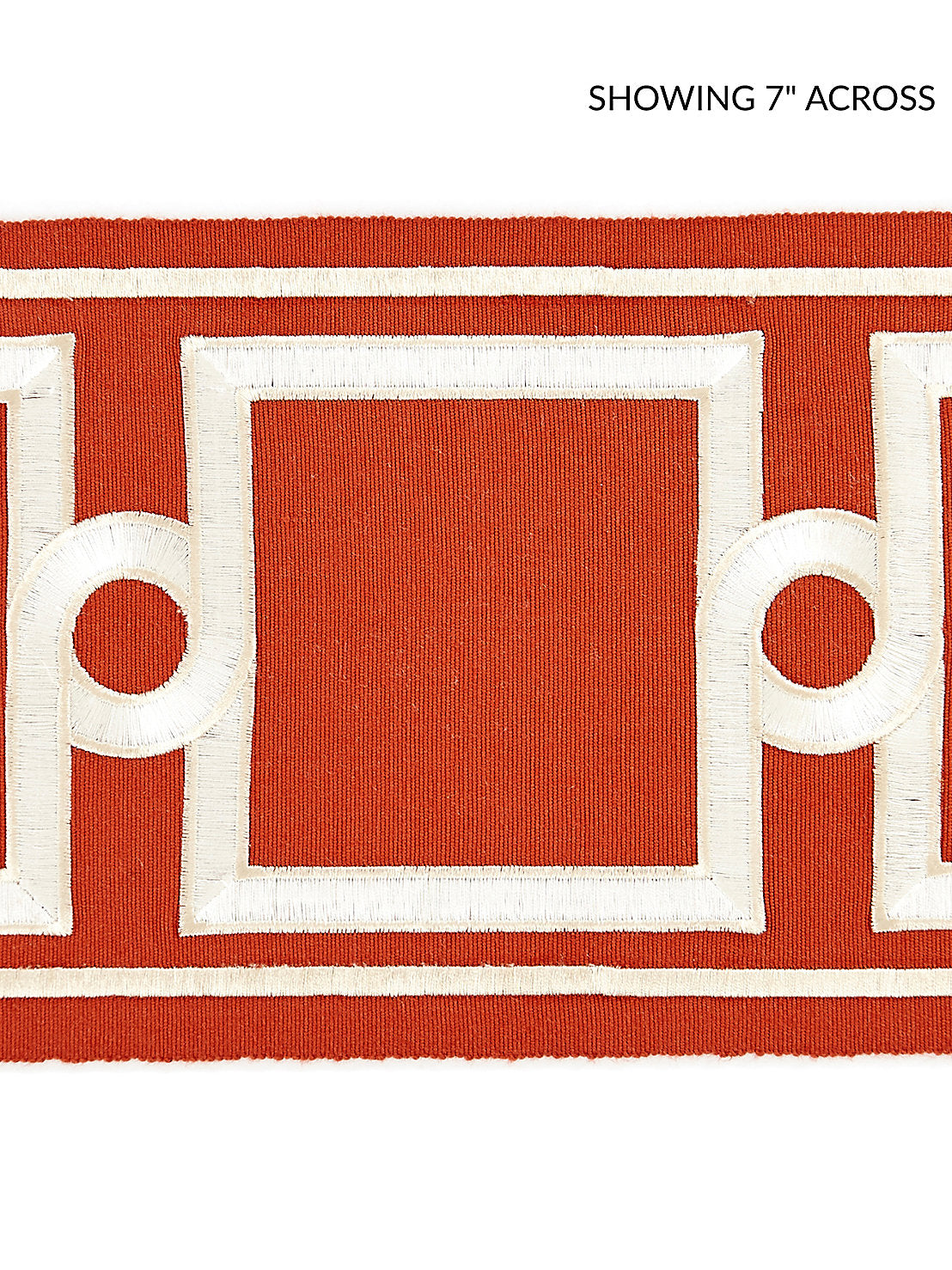 Square Link Embroidered Tape - Carnelian - Scalamandre Trim