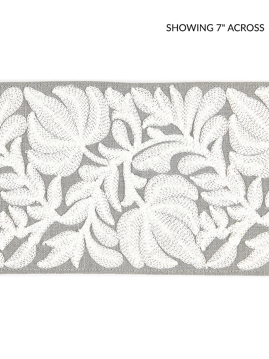 Coventry Embroidered Tape - French Grey
