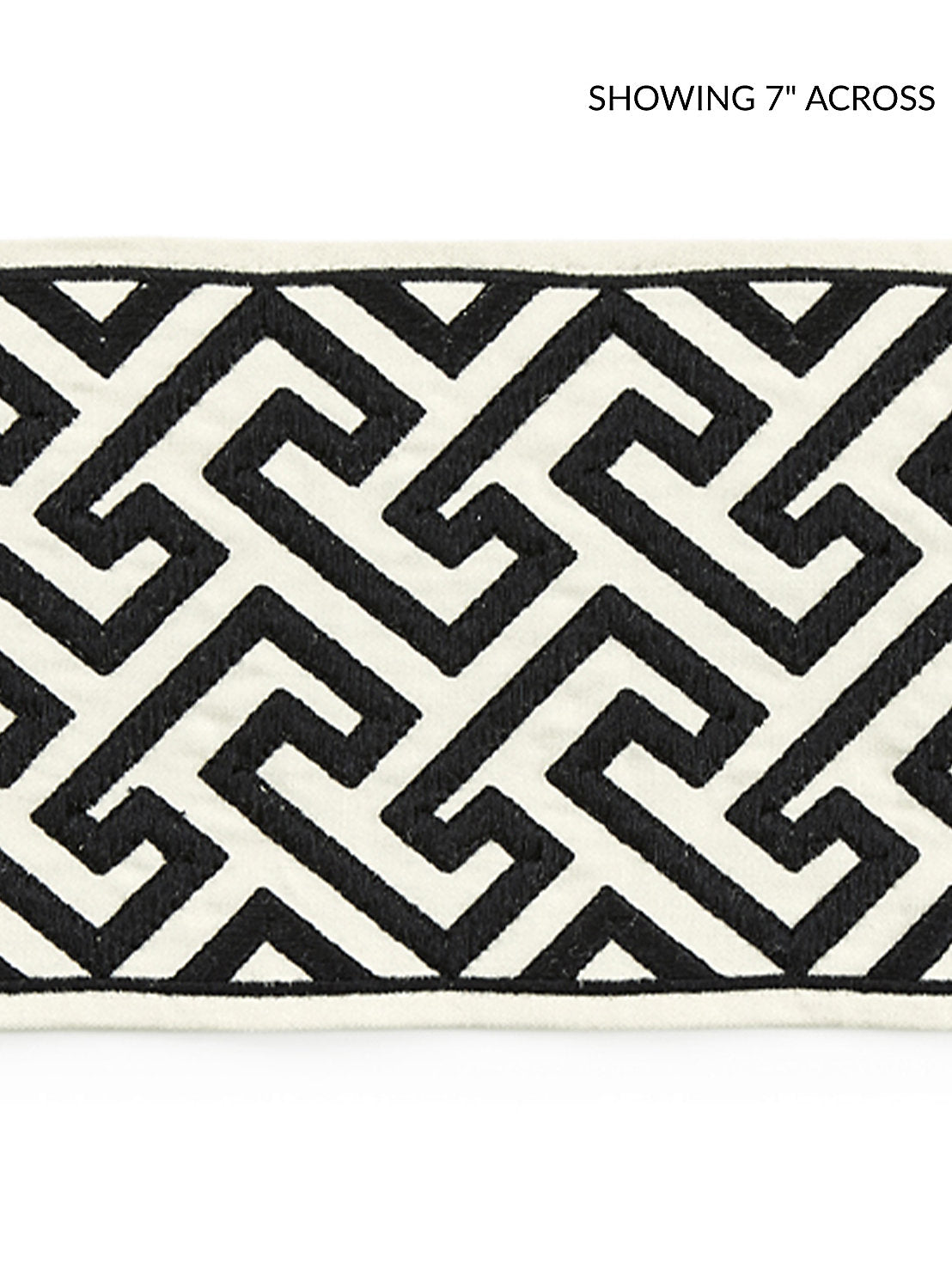 Labyrinth Embroidered Tape - Noir - Scalamandre Trim