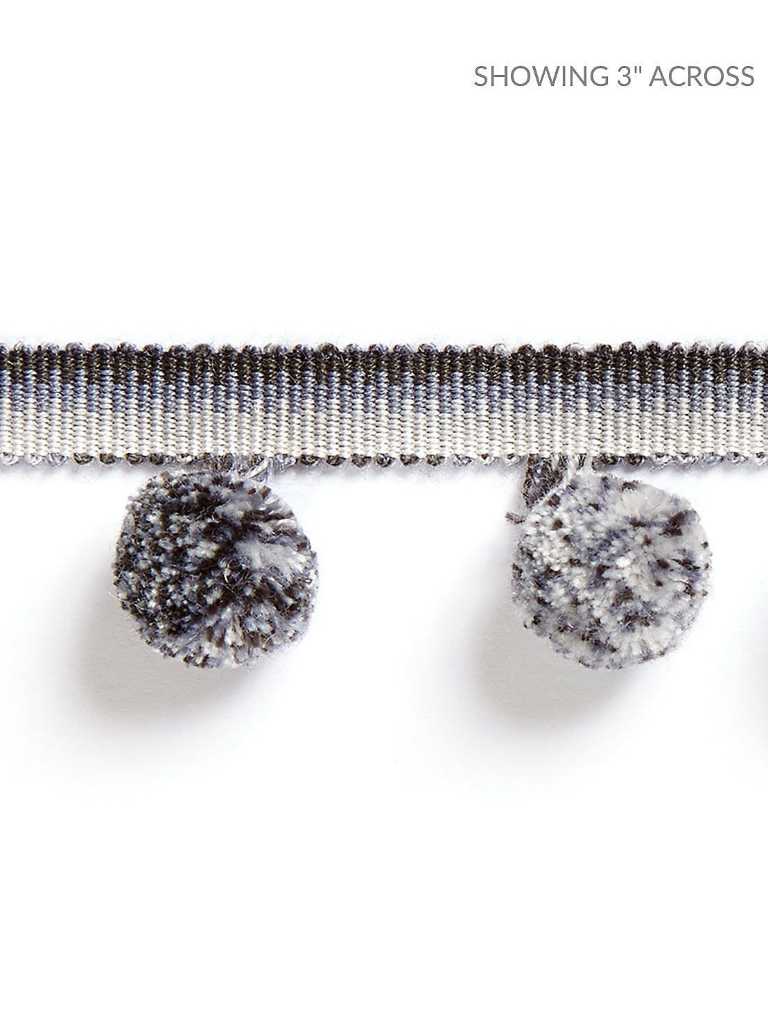 Osborne Pom Pom Fringe - Charcoal