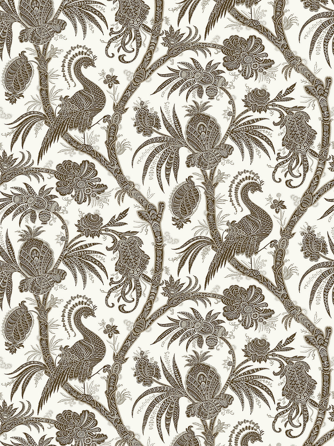 Balinese Peacock - Java - Scalamandre Wallpaper