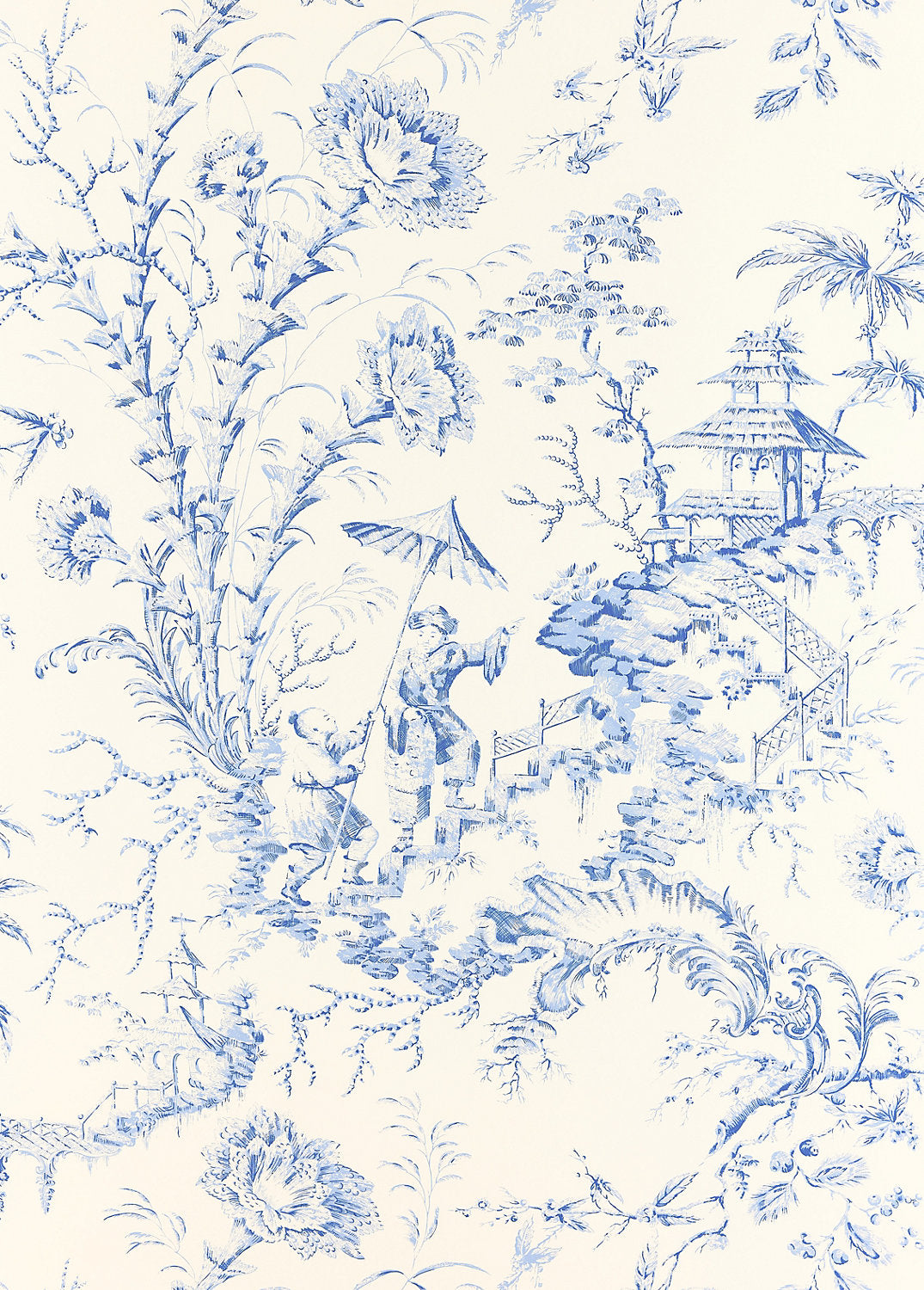 Pillement Toile - China Blue