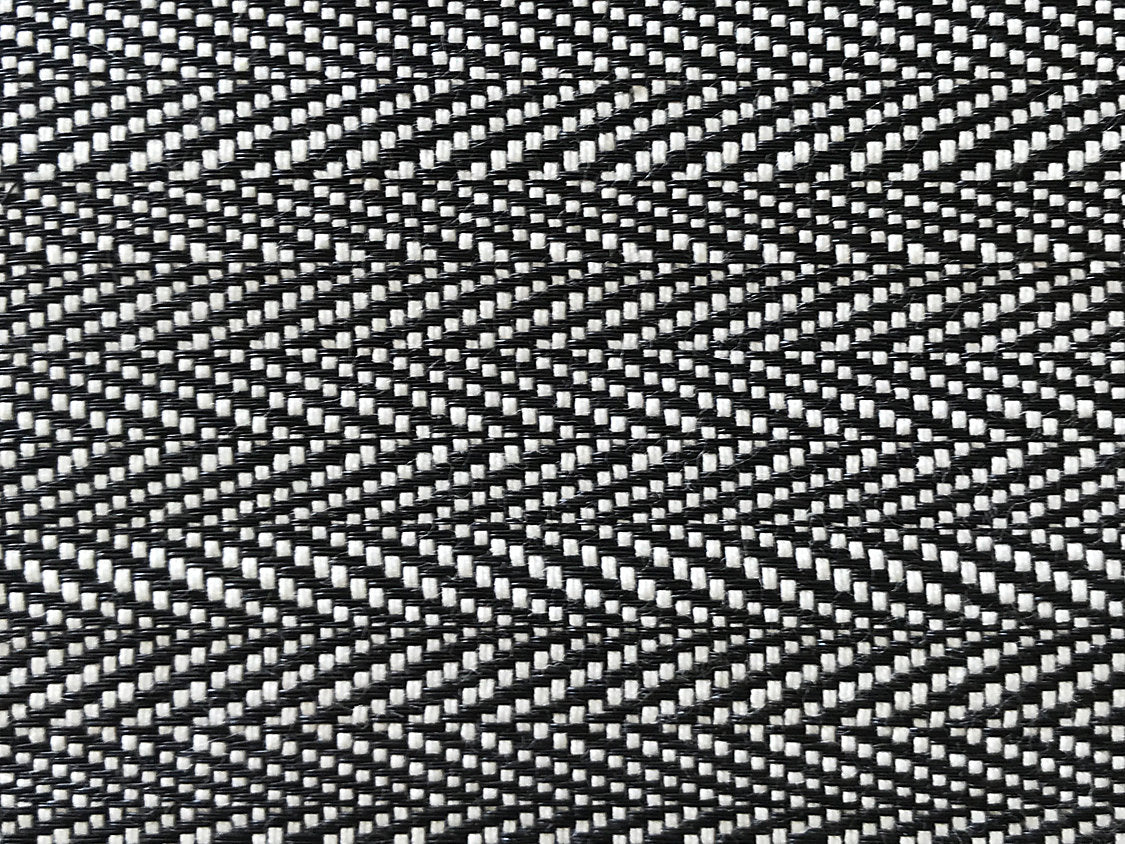 Milzig Herringbone | Horsehair - White / Black - Scalamandre Fabric