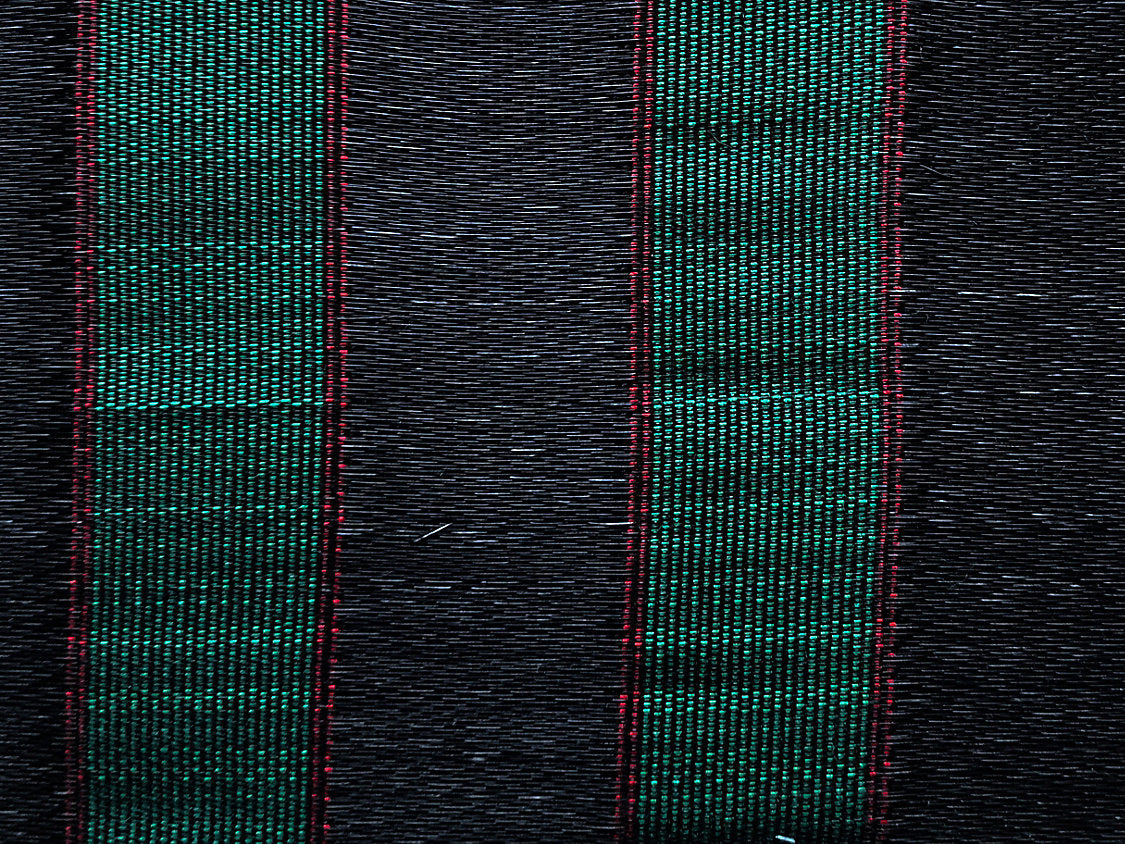 Diluvial Horsehair - Green / Black / Red - Scalamandre Fabric