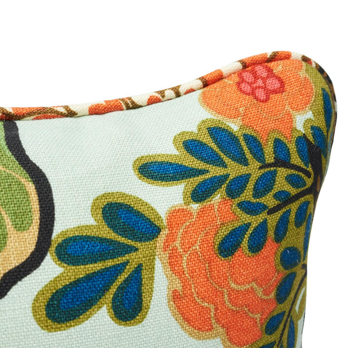 Chiang Mai Dragon - Aquamarine SO17327004 - 18" x 18" - Schumacher Pillow