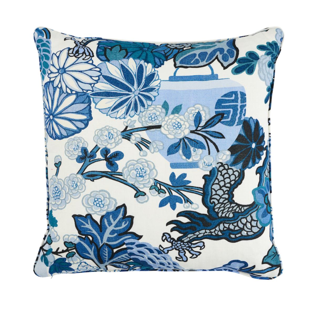 Chiang Mai Dragon - China Blue - SO17327206 - 22" x 22" - Schumacher Pillow