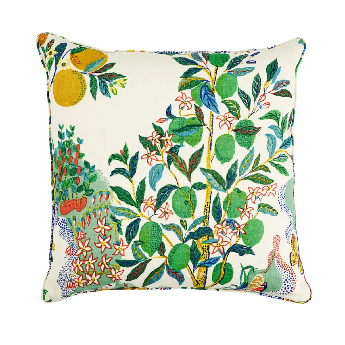 Schumacher Pillow – Citrus Garden - Primary - SO17576006 – 22" x 22"