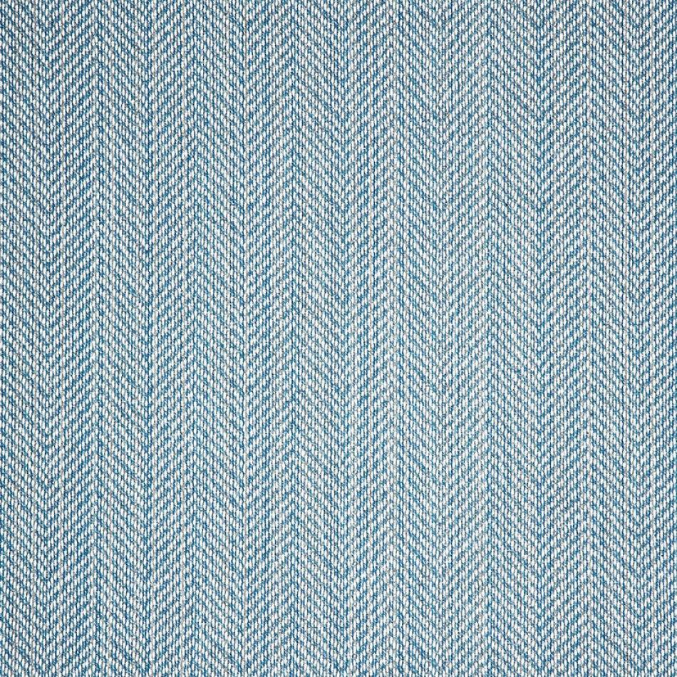 Color: Blue, Material: 100% Sunbrella Acrylic, Mildew Resistant: Yes, Pattern Direction: Top To Bottom, Recommended Use: Indoor Outdoor Upholstery Cushion Pillow, Warranty: 5 Year, Water Repellent: Yes, Width: 54", Type: Textured Solid (Herringbone), Pattern Direction: Up the roll, Repeat: N/A