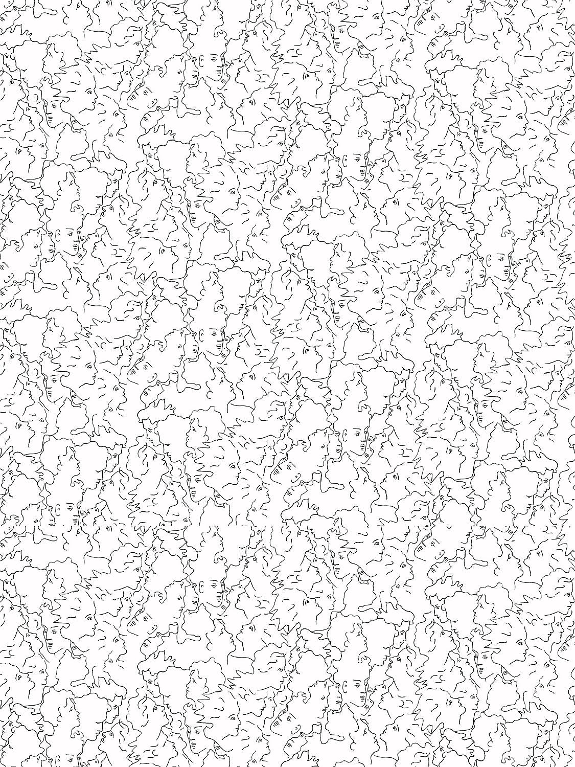 Ressemblance - Ivoire Noir - Scalamandre Wallpaper