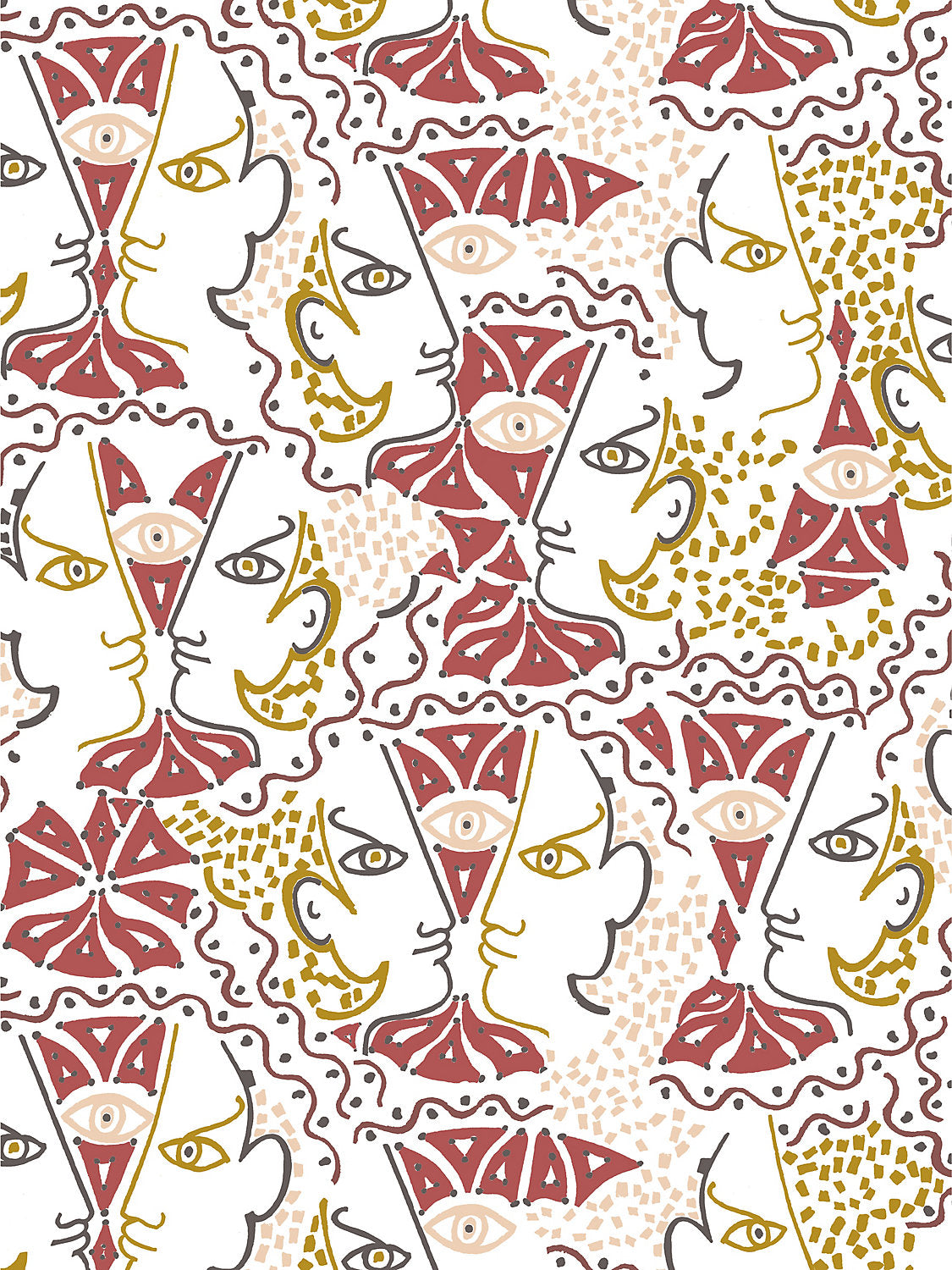 Union - Terracotta - Scalamandre Wallpaper