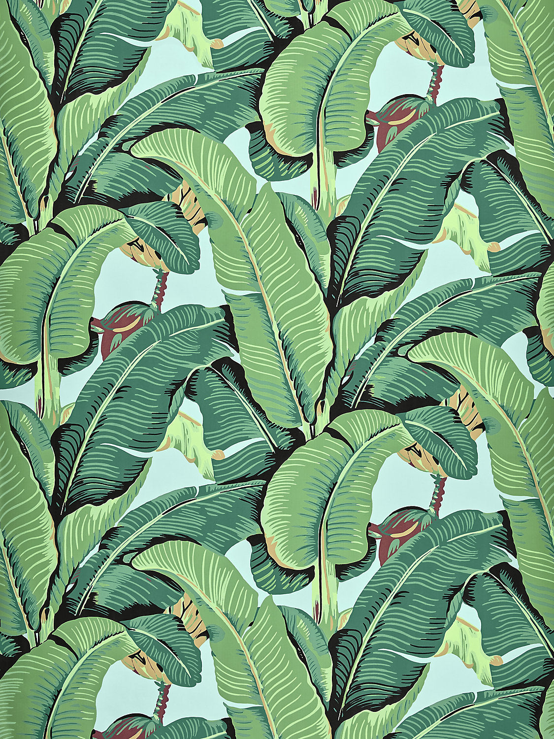 Hinson Palm - Wide Width - Sky - Scalamandre Wallpaper