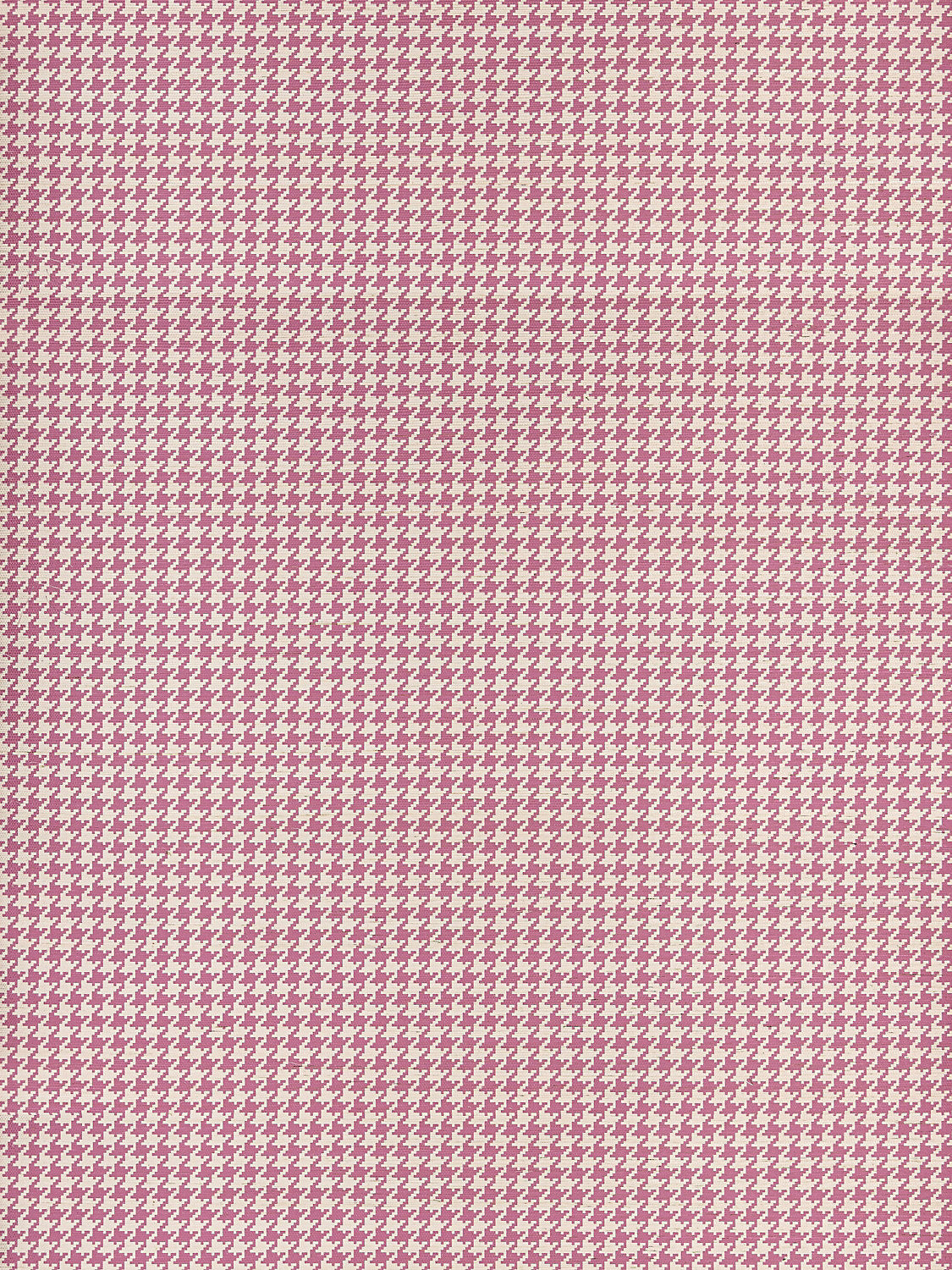 Houndstooth Sisal - Raspberry - Scalamandre Wallpaper