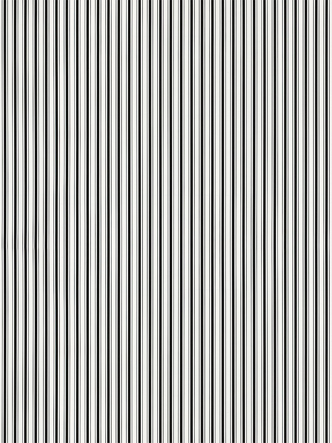 Johnson Stripe - Onyx - Scalamandre Wallpaper