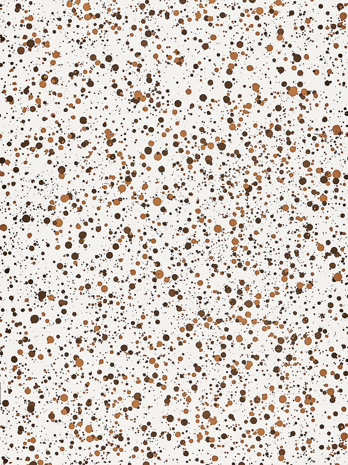 Spatter - Brown On White - Scalamandre Wallpaper