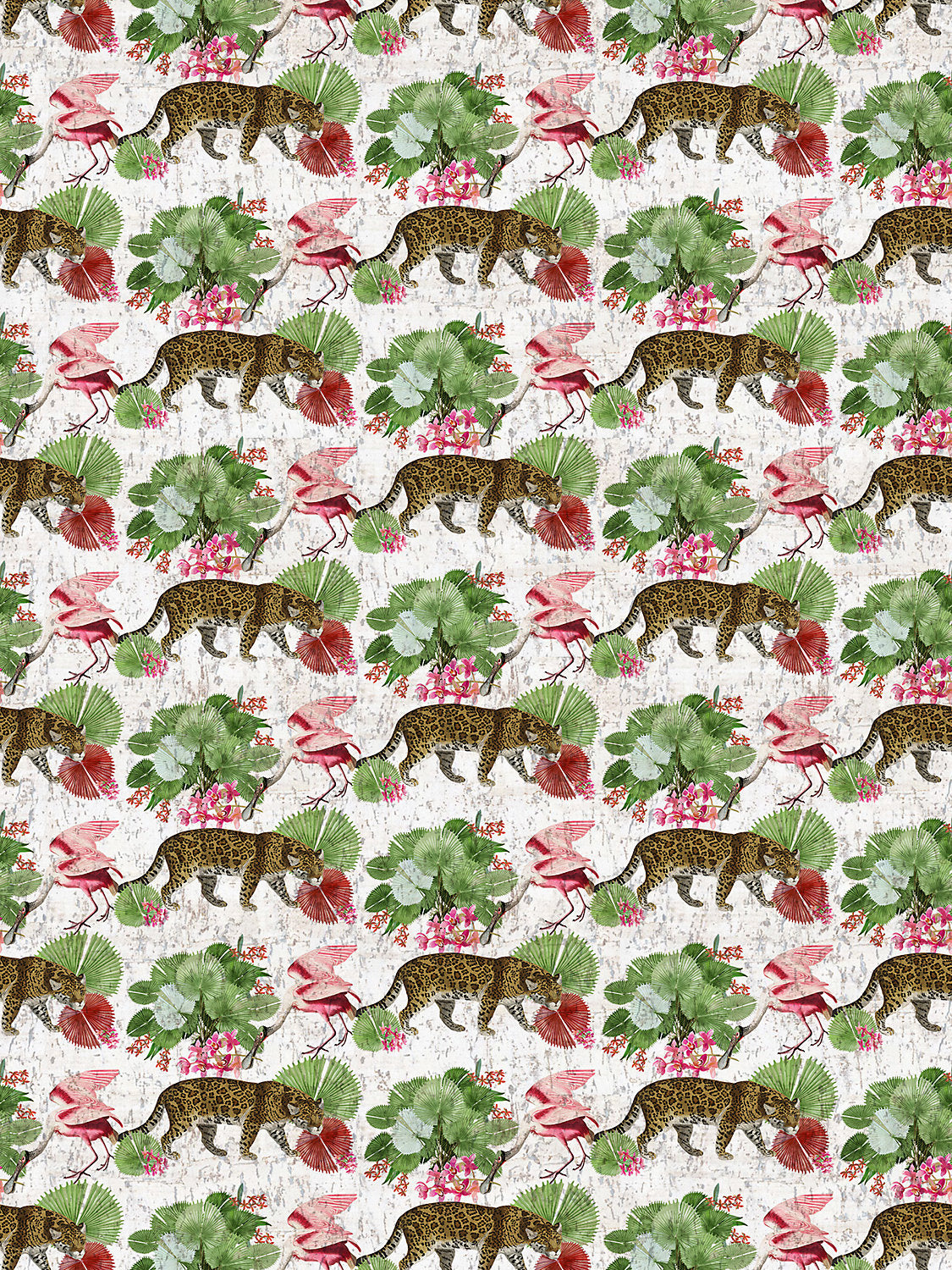 Leopard Walk - Colorful - Scalamandre Wallpaper