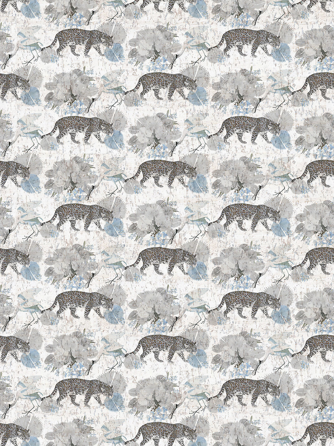 Leopard Walk - Powder - Scalamandre Wallpaper