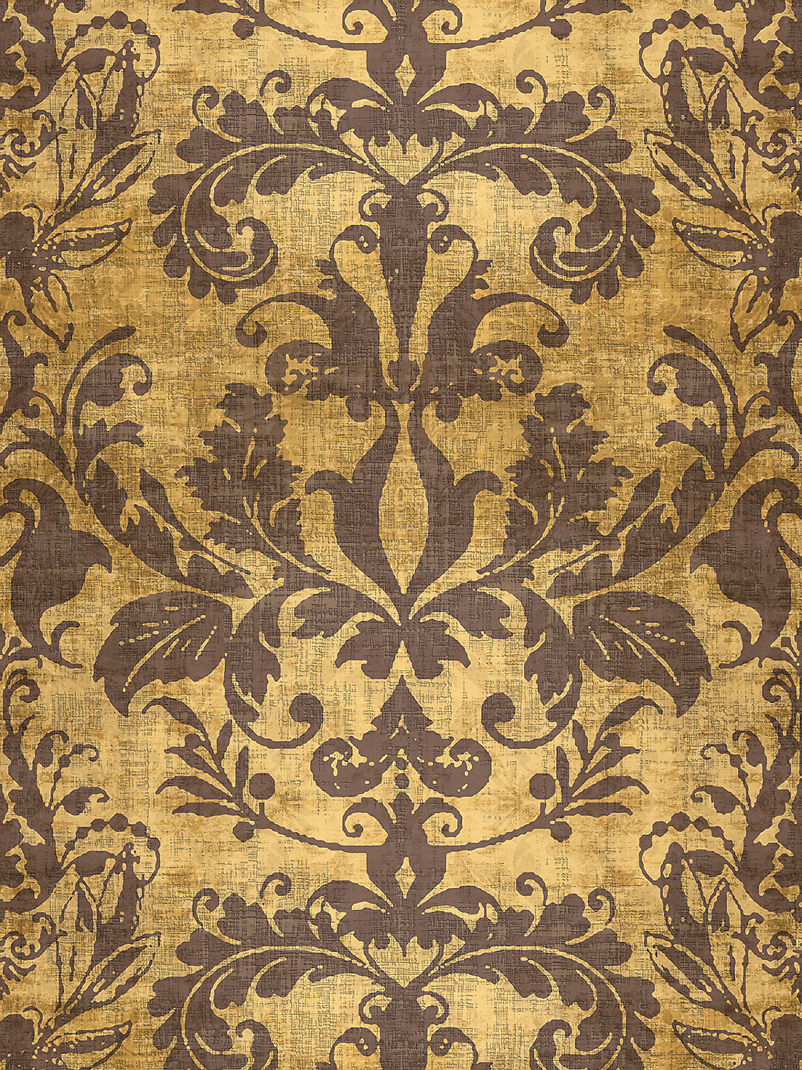 Palace Damask - Gold - Scalamandre Wallpaper