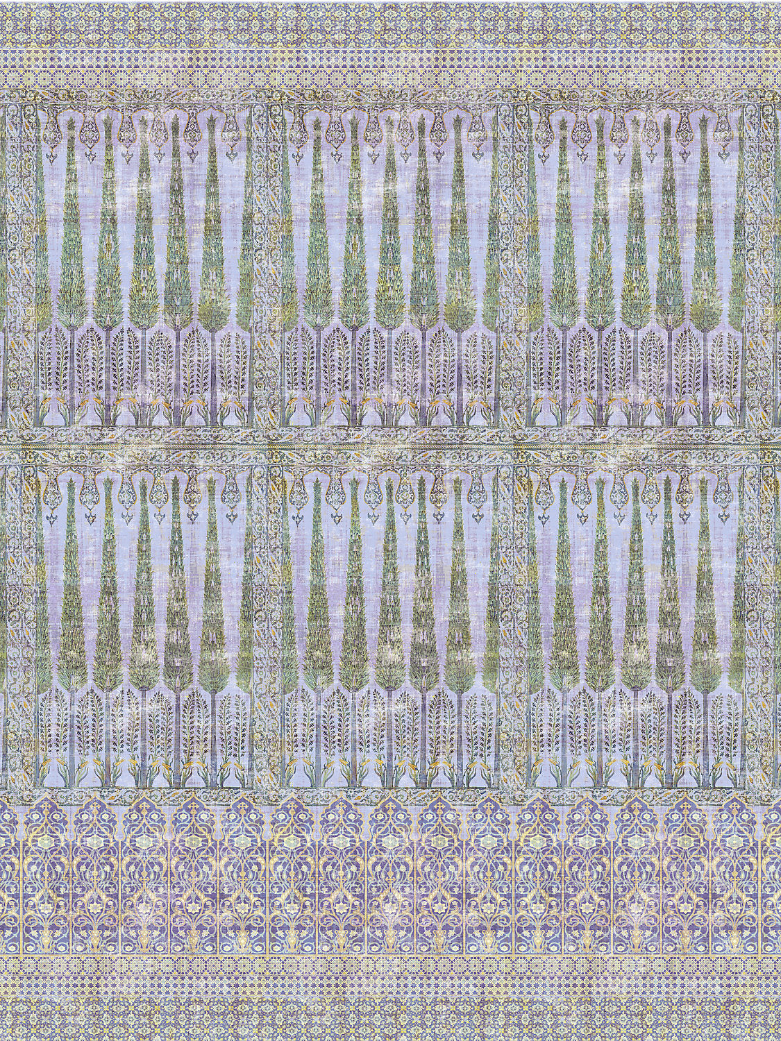 Topkapi Garden | Panel - Gold Purple