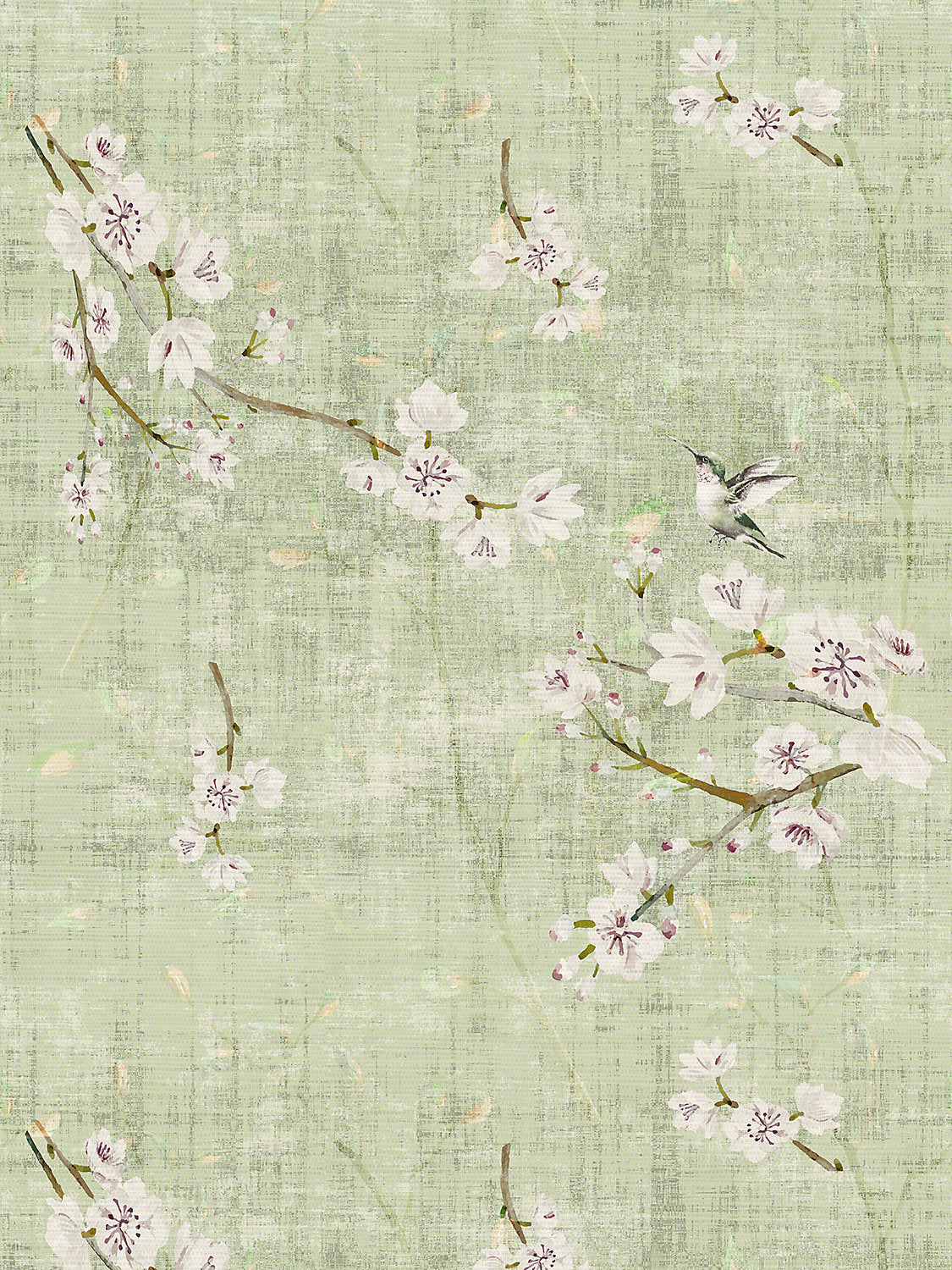 Blossom Fantasia - Celadon - Scalamandre Wallpaper