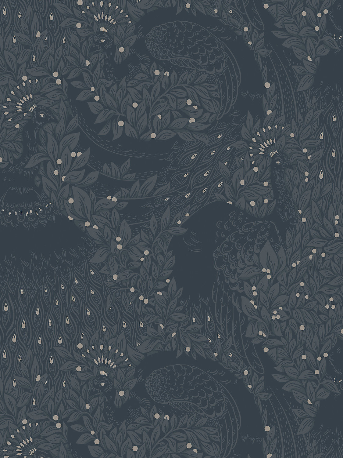 Evelina - Indigo Blue - Scalamandre Wallpaper
