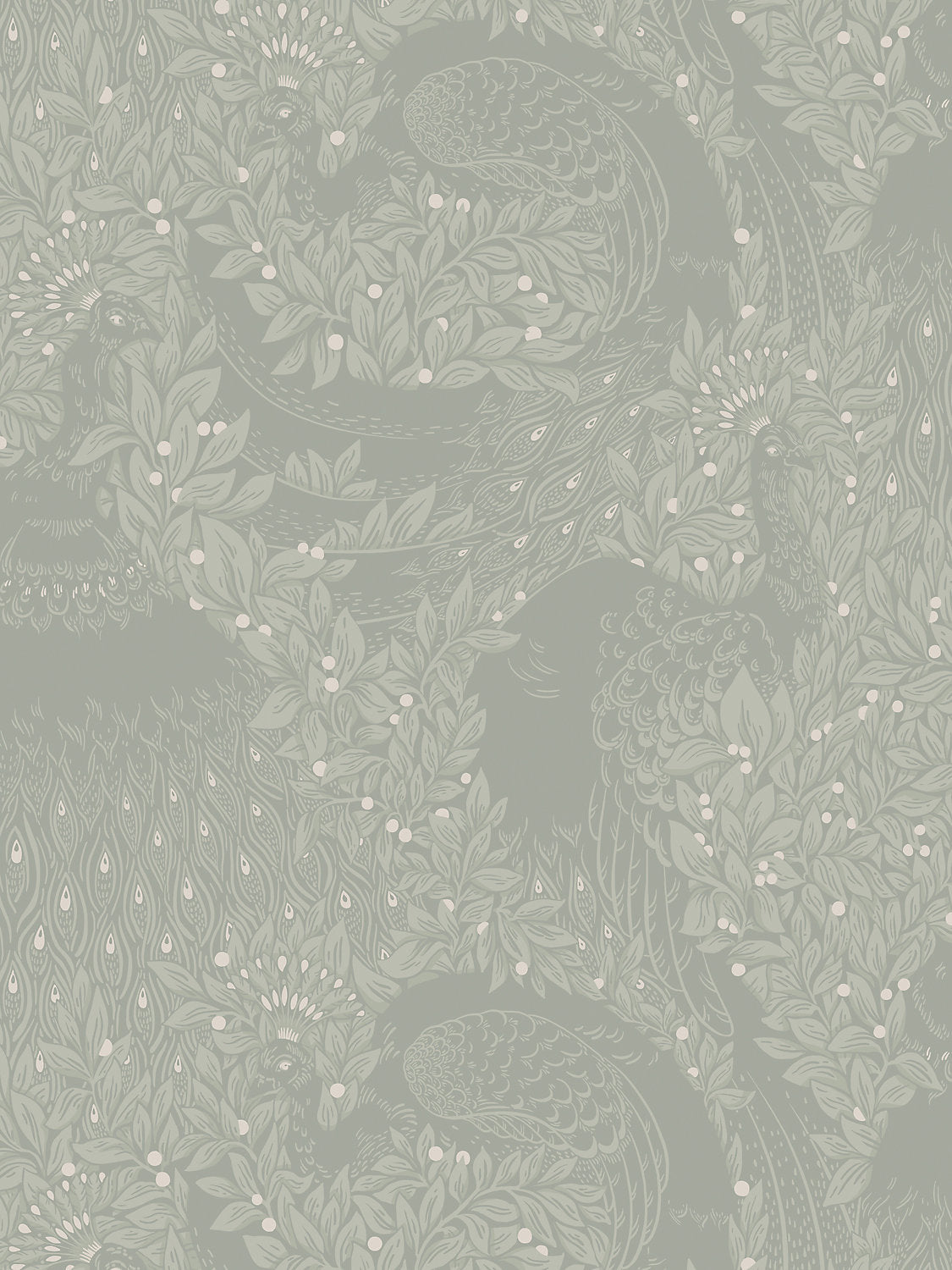 Evelina - Sage Green - Scalamandre Wallpaper