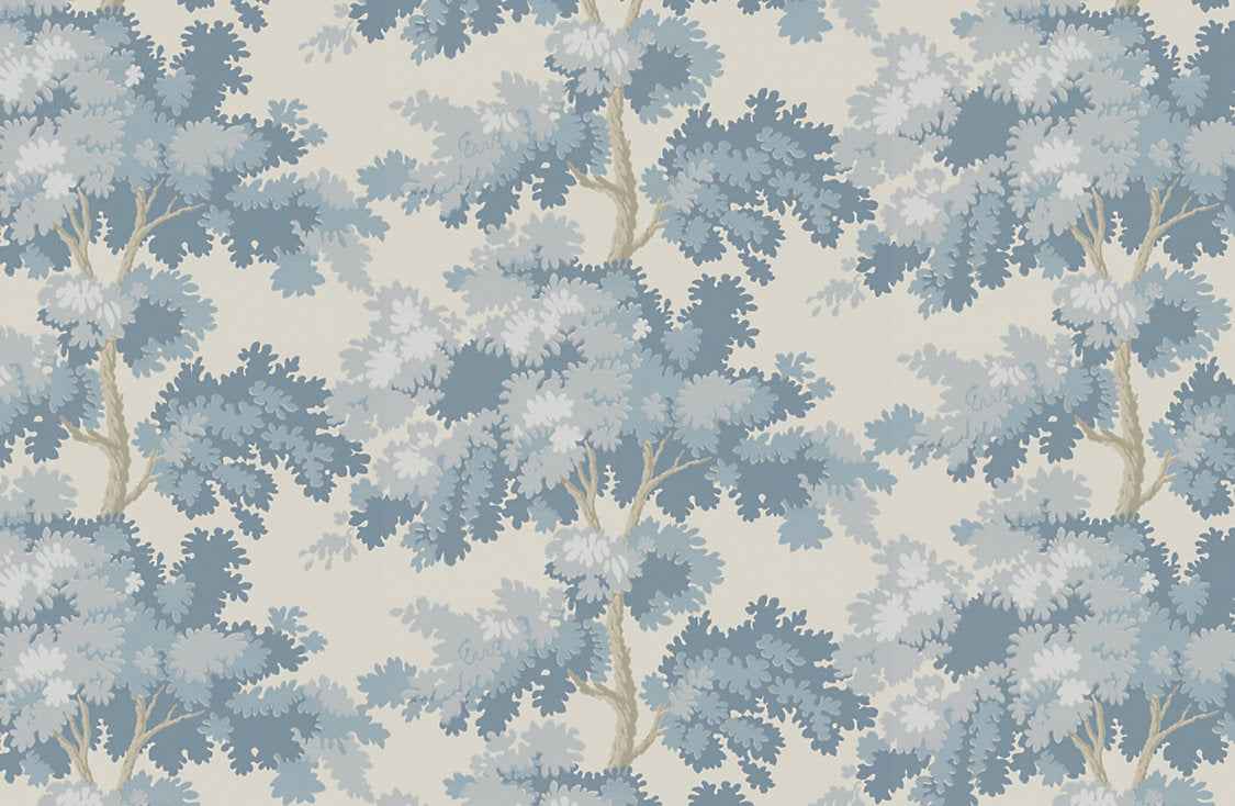 Raphael - Light Blue by Scalamandre Wallpaper
