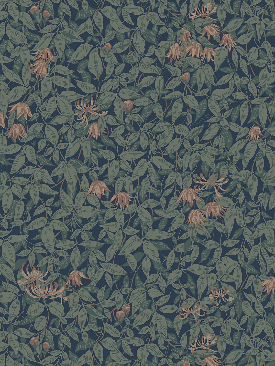 Linnea - Midnight Blue - Scalamandre Wallpaper