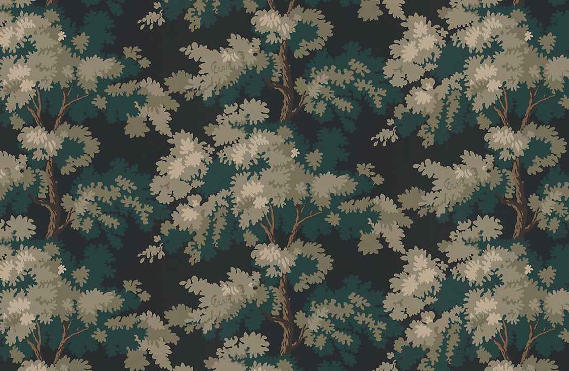 Raphael - Black/Charcoal by Scalamandre Wallpaper