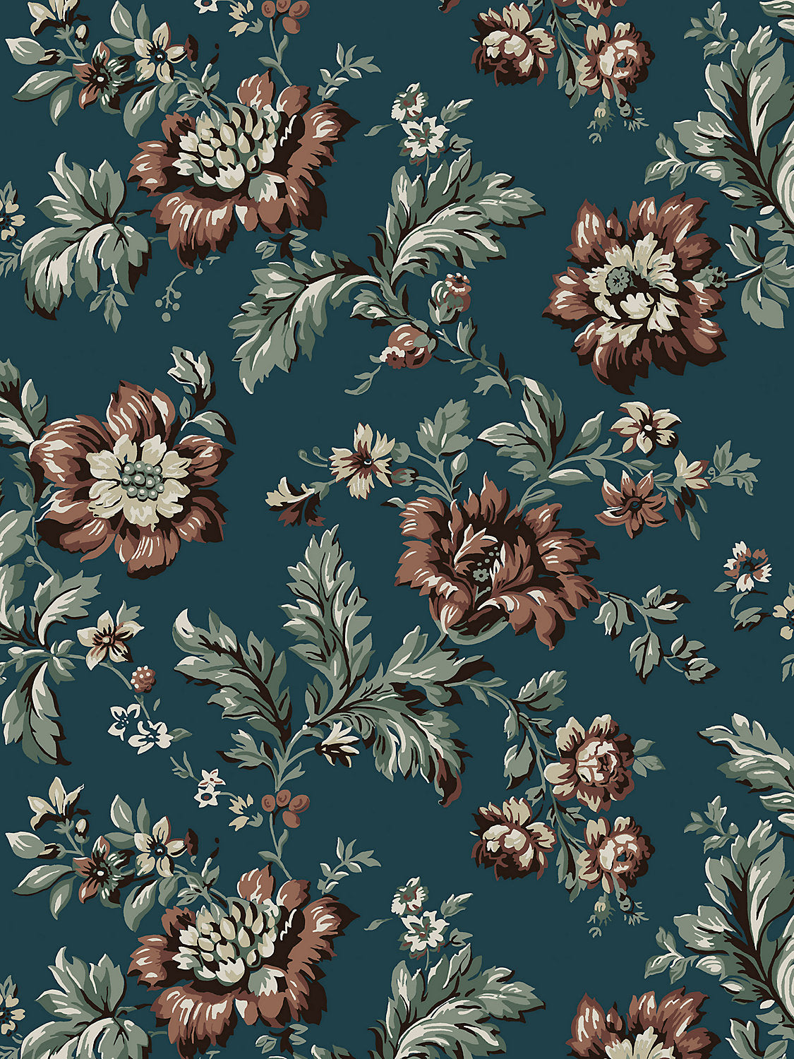Rosenholm - Midnight Blue - Scalamandre Wallpaper