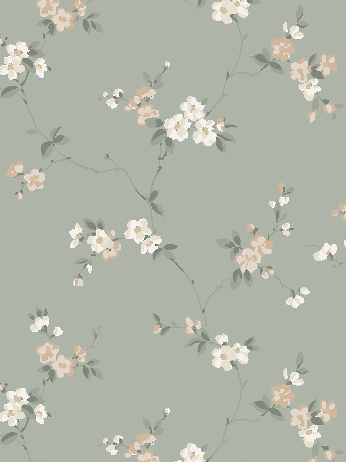 Engla - Sage Green - Scalamandre Wallpaper