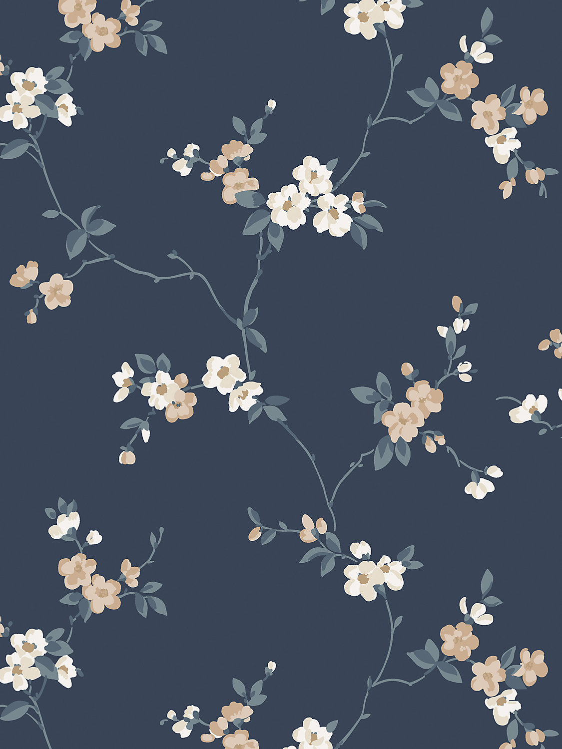 Engla - Classic Blue - Scalamandre Wallpaper