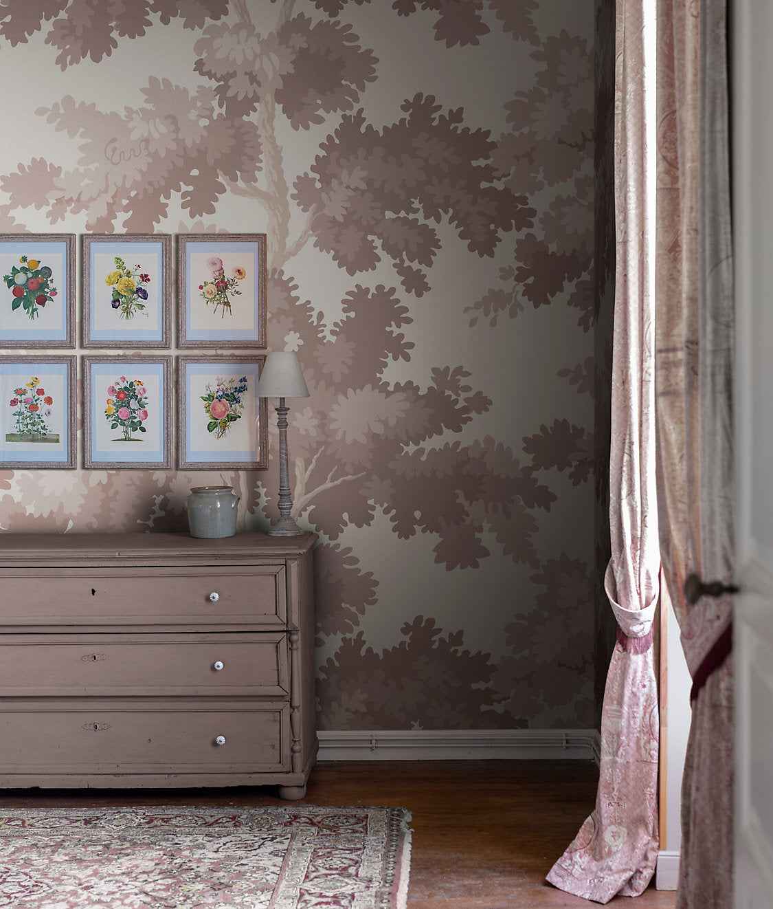 Raphael Forest | Mural - Blush by Scalamandre Wallpaper - Scalamandre Wallpaper