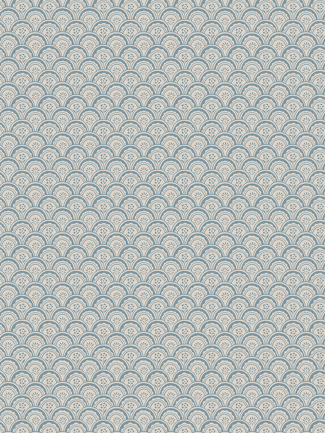 Beata - Misty Blue - Scalamandre Wallpaper