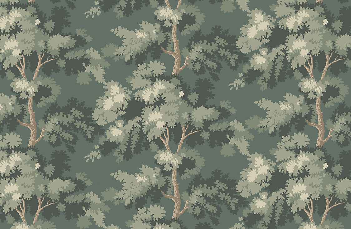 Raphael - Moss Green by Scalamandre Wallpaper