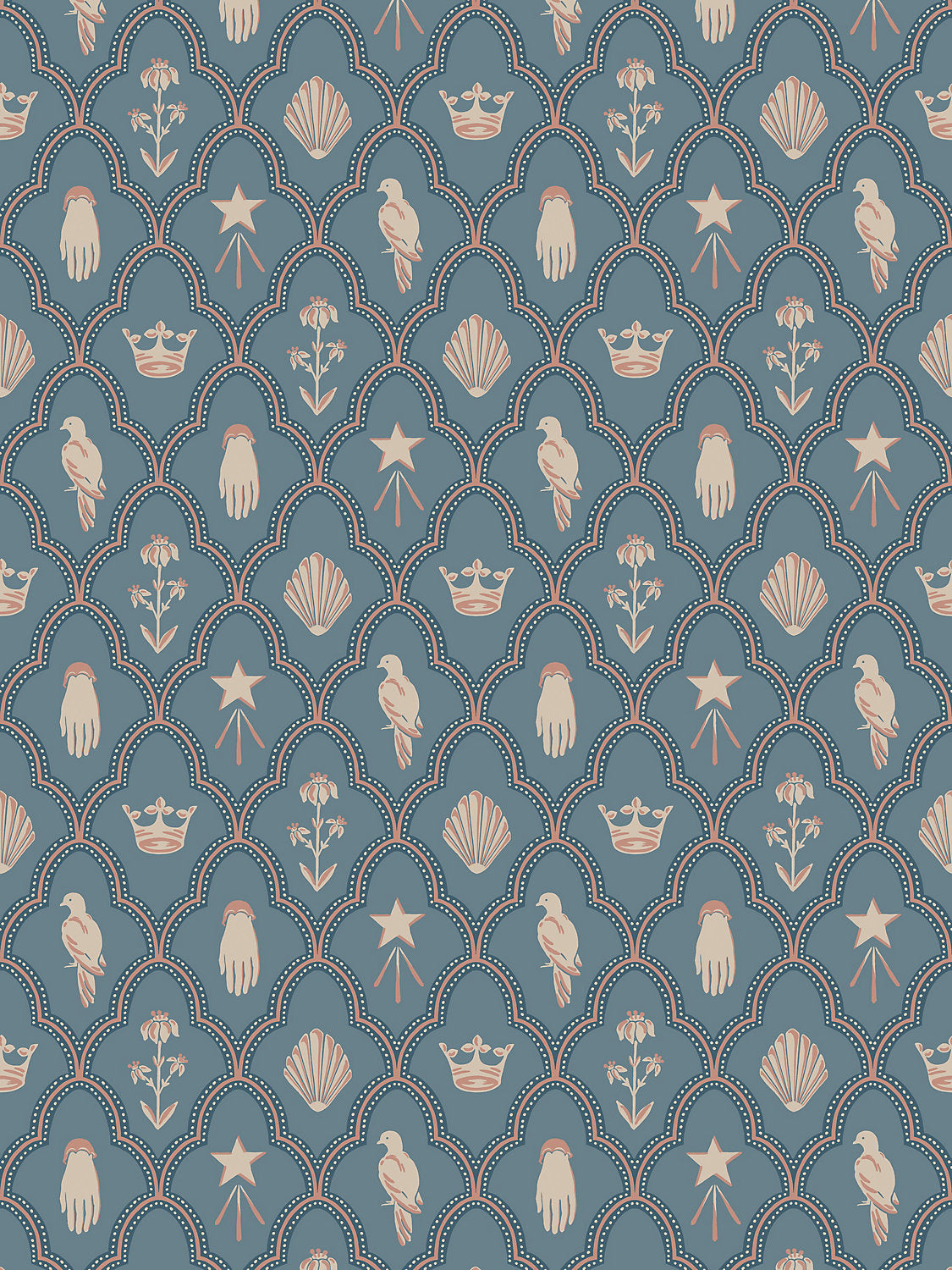 Turtledove Barn - Indigo Blue - Scalamandre Wallpaper