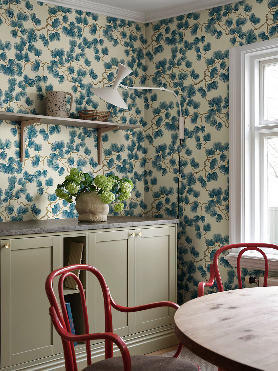WSB 0804 0327 Pine Blue by Sandberg Wallcovering