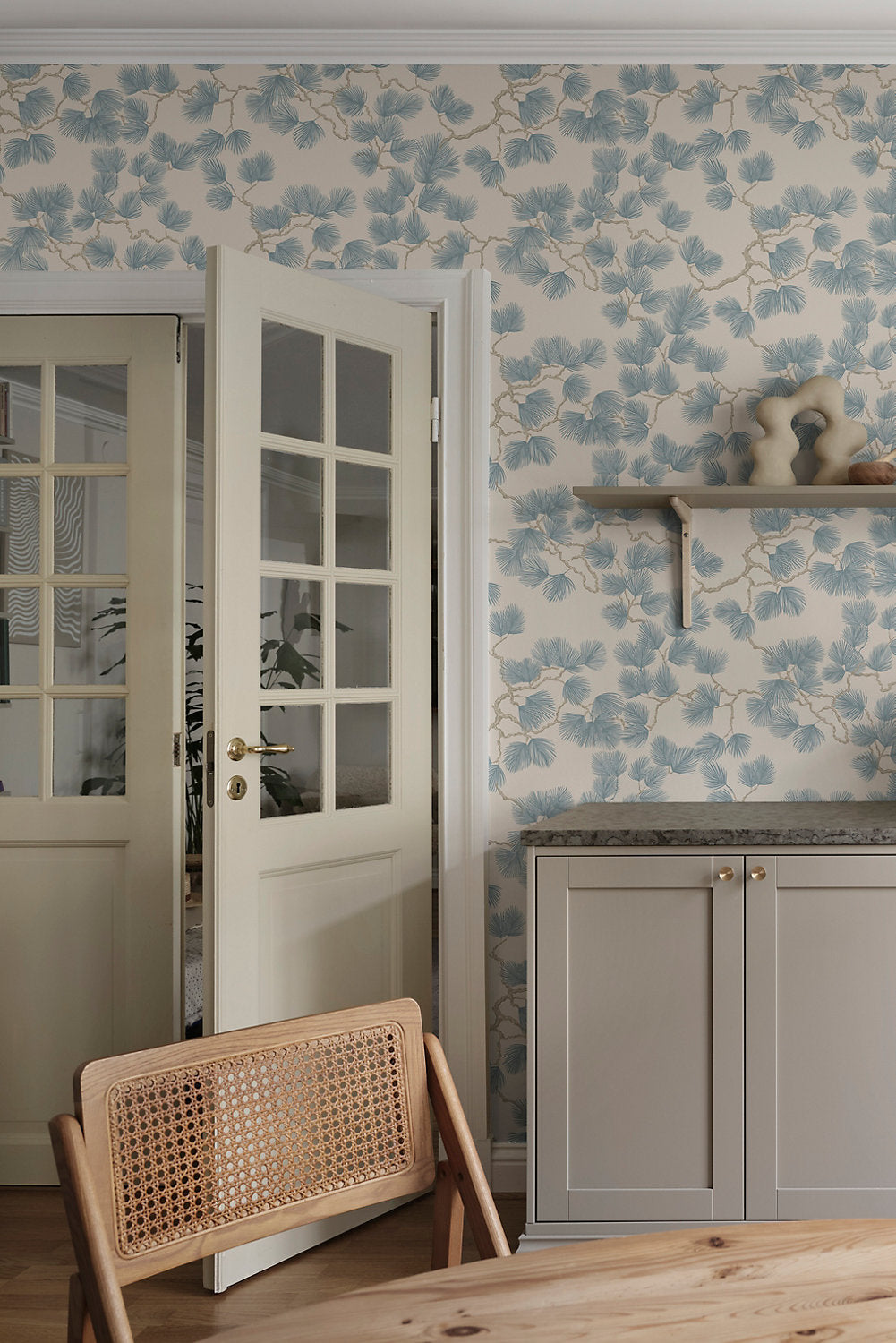 Pine Misty Blue WSB 0804 0328 by Sandberg Wallcovering